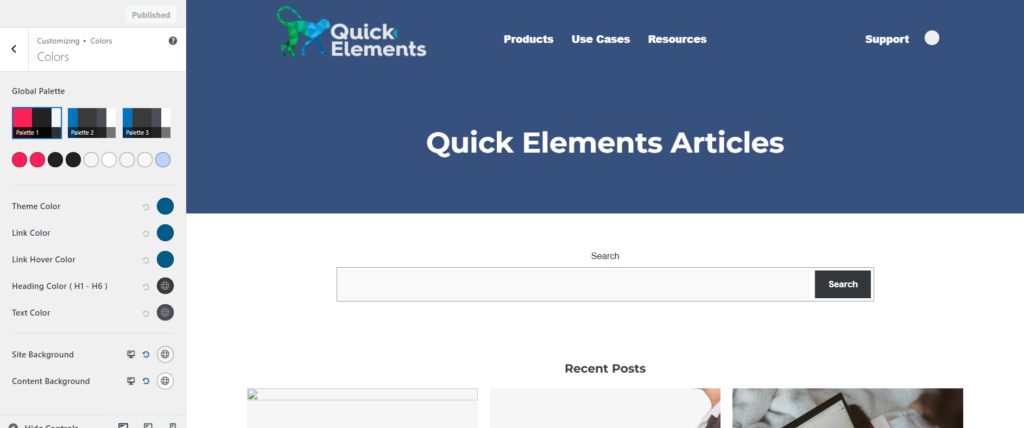 Quick Elements vs Shopify: Quick Elements Customizer 