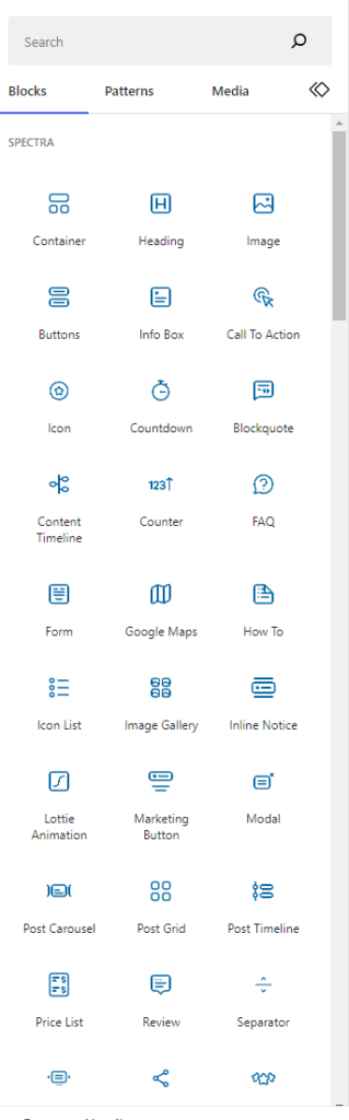 How to use the Quick Elements block editor - The different blocks