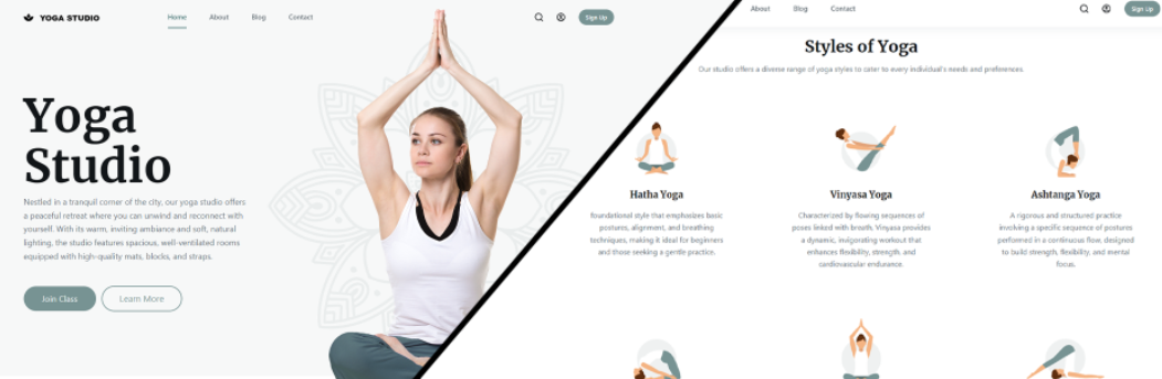 The Best Yoga Studio Website Template (Calendar, Subscriptions, & More)