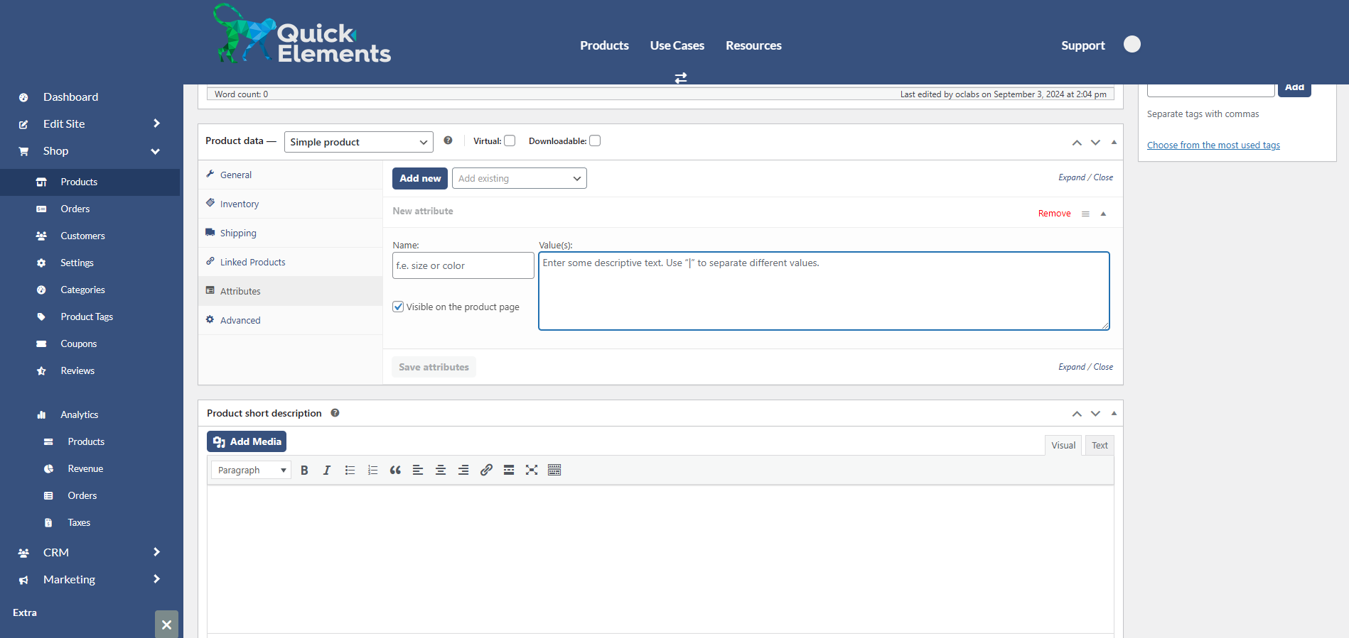 How to Set Up Product Attributes and Variations in Quick Elements ...
